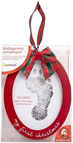 Pearhead Babyprints Double-Sided Christmas Ornament with Ink Pad Pack of 2