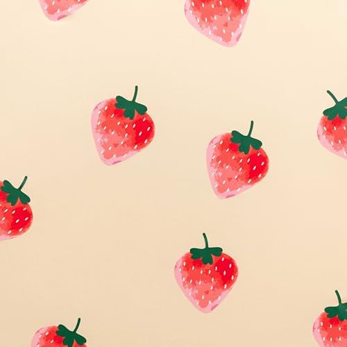 Watercolor Strawberry Wall Decals for Girls Room Decor