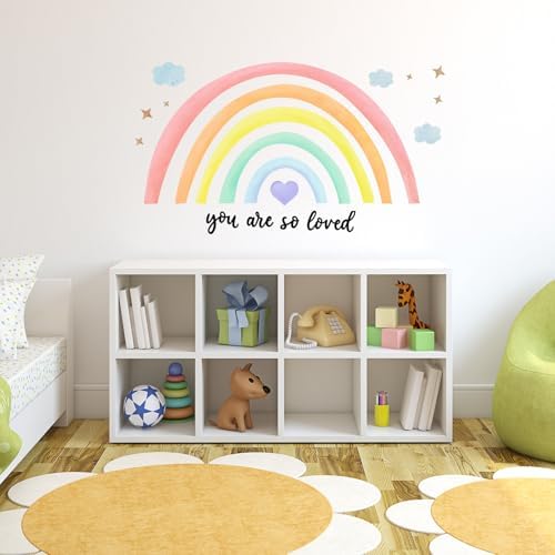 Containlol 30x14 Inch Rainbow Wall Decal for Kids Bedroom 1