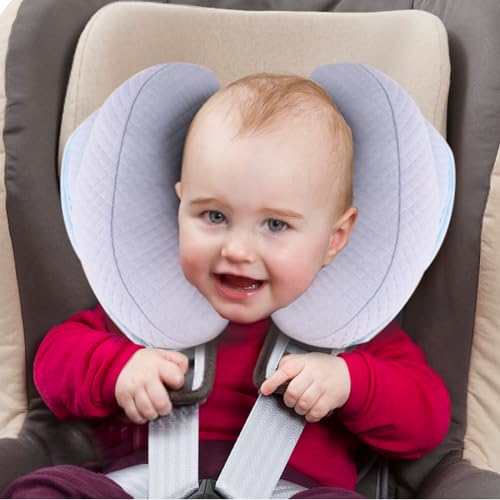 Upgraded 2 in 1 Baby Travel Pillow with Adjustable Strap