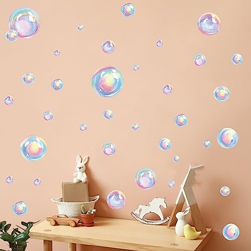 Colorful Bubbles Wall Decal with Mermaid Theme