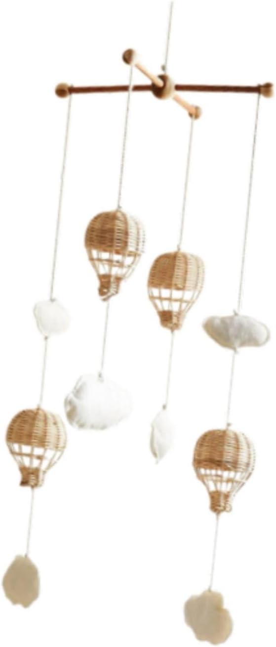 DYNWAVE Baby Mobile with Rattan Balloon and Cloud