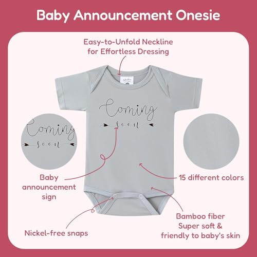 Baby Coming Soon Pregnancy Announcement Bodysuit for Grandparents