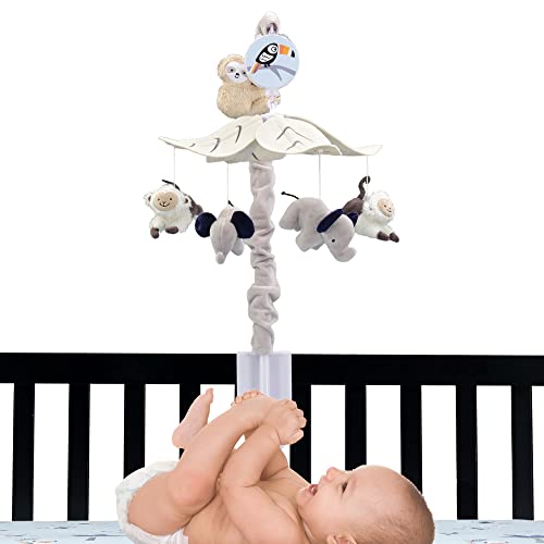 Lambs Ivy Gray Animals Musical Mobile Soother Toy