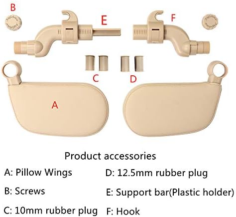 JSKRL Car Headrest Pillow 360 Adjustable PU Leather Head Neck Support for Kids Adults Travel Sleeping