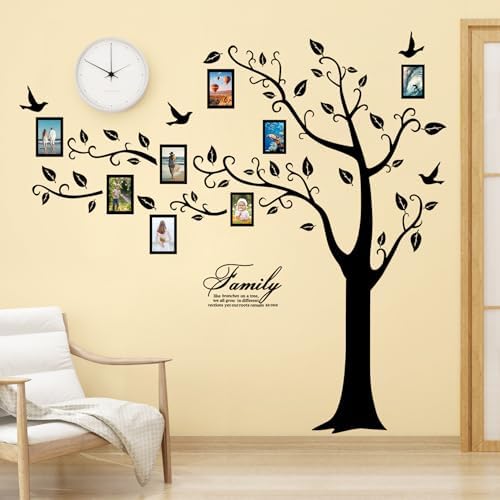 Large Family Photo Tree Wall Sticker 3D Peel and Stick