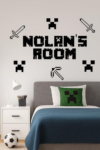 Custom Gamer Name Wall Decal for Boys Girls