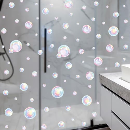 Colorful Bubbles Wall Decal with Mermaid Theme