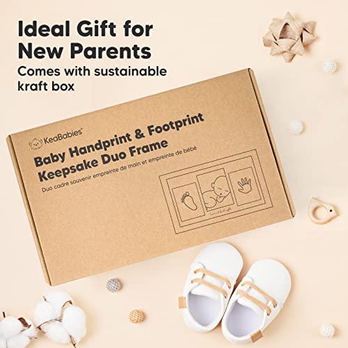 Keababies 2 Pack Inkless Hand Footprint Kit for Newborn