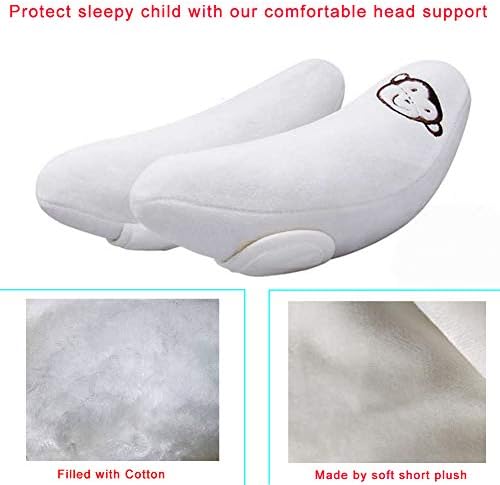 Inchant Adjustable Baby Head Neck Support - Travel Car Seat Safety Pillow for Toddlers and Infants