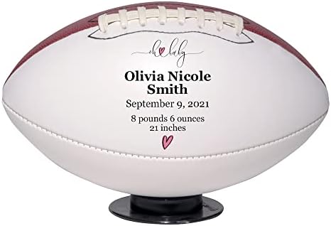 Personalized Baby Birth Announcement Football for Baby Shower or Nursery Decor 1