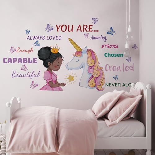 Unicorn Wall Decals for Girls Room Decor