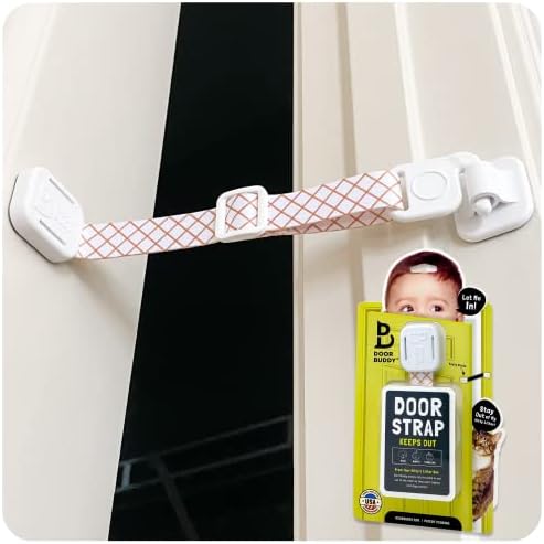 Door Buddy Adjustable Baby Proof Door Strap for Cats - Caramel