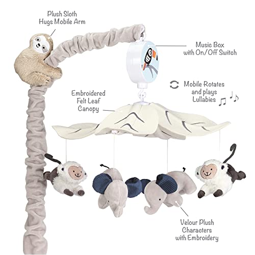 Lambs Ivy Gray Animals Musical Mobile Soother Toy