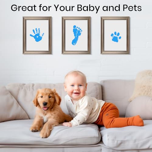 2PCS Blue Ink Pad for Baby Hand and Footprint