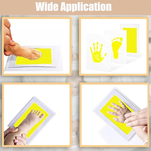 LelonHo Inkless Hand and Footprint Kit 4 Pack Yellow