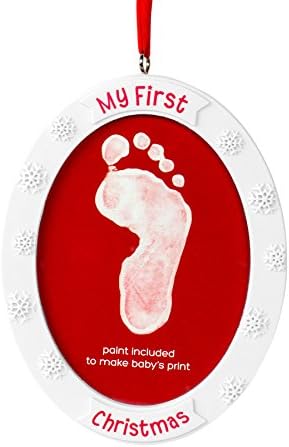 Tiny Ideas Babys First Christmas Handprint Footprint DIY Ornament
