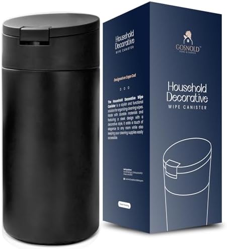 Extra Large Refillable Disinfecting Wipes Dispenser Black