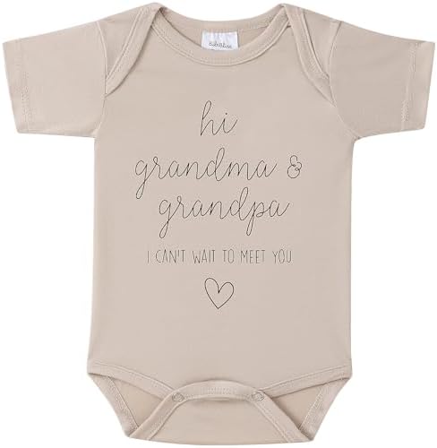 Hi Grandma Grandpa Pregnancy Announcement Onesie for Baby