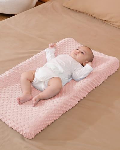 2 Pack Dots Plush Changing Table Cover