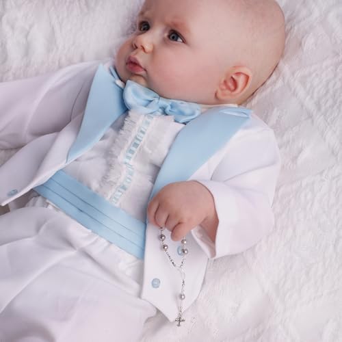 Precious Pieces Baptism Baby Rosary with Pearls and Crystals