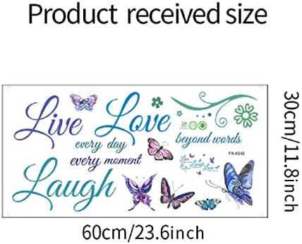 Live Laugh Love Wall Decals Butterfly Motivational Quotes