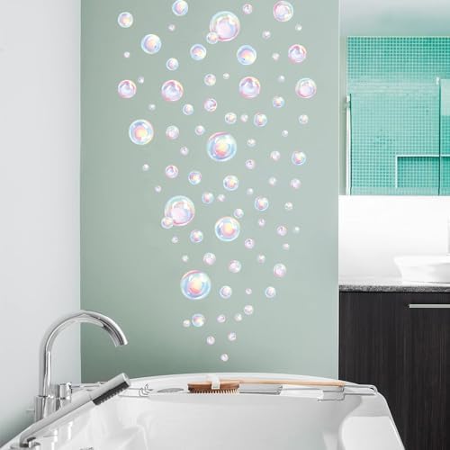 Colorful Bubbles Wall Decal with Mermaid Theme