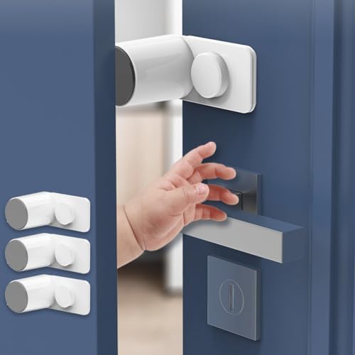 Kytasryl Door Pinch Guard 3PCS Baby Proofing Door Stopper with 180 Rotating Self Adhesive Base