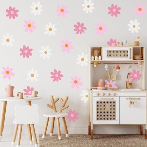 BBTO Daisy Wall Decal Stickers for Kids Room