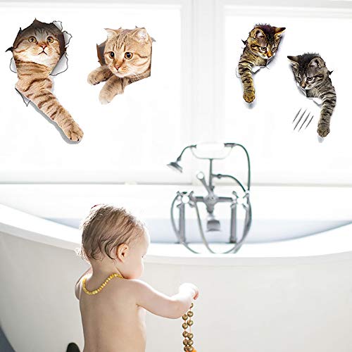 11PCS 3D Removable Cartoon Cat Wall Stickers for Decor
