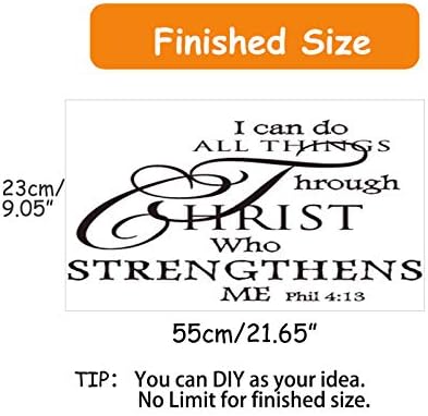 Inspirational Wall Decor Quote Sticker I Can Do All Things Through Christ