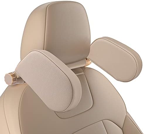 Car Seat Headrest Pillow 360 Adjustable for Adults and Kids - Beige