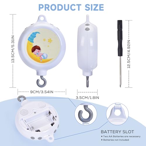 Baby Crib Mobile Arm Holder - White