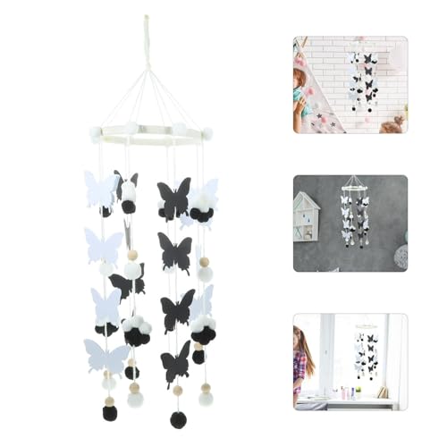 VOSAREA Mobile Butterfly Hair Balls Cute Crib Stroller Toy for Baby