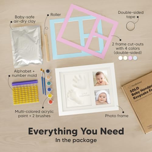KeaBabies Baby Hand and Footprint Kit with Frame