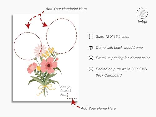 TwoDays Flower Bouquet Handprint Art Kit