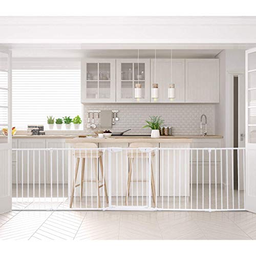 Costzon Baby Safety Gate with Walk-Through Door
