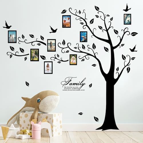 Large Family Photo Tree Wall Sticker 3D Peel and Stick