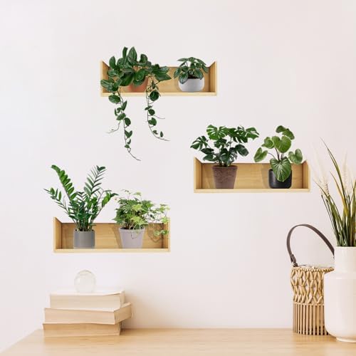 3D Green Plants Wall Decals for Home Decor