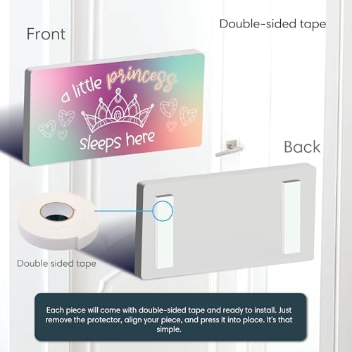 Princess Tower Door Sign Royal Room Decor 12x6 PVC Wall Sign