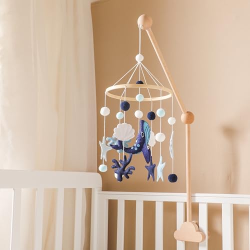 Baby Mobile Wind Chime Sea Creatures Whale Crib Decor