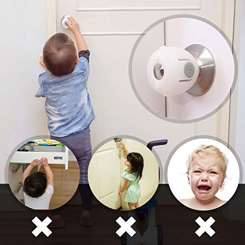EUDEMON 4 Pack Baby Safety Door Knob Covers