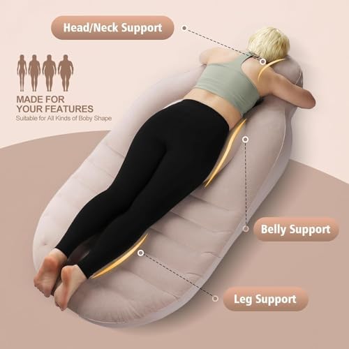 Inflatable Maternity Cushion with Detachable Support Grey