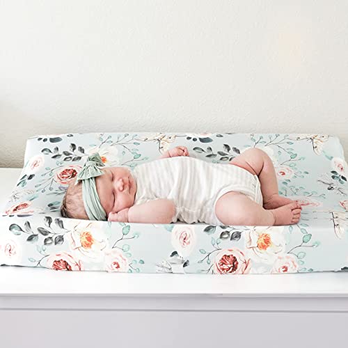 GRSSDER Stretch Ultra Soft Jersey Knit Changing Pad Covers 2 Pack for Girls