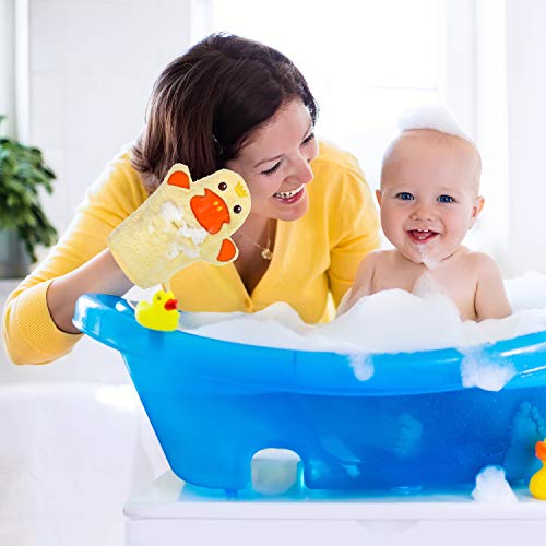 2 Pieces Baby Bath Mitts with Animal Designs