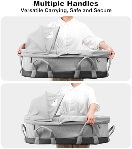 SUNVENO Portable Travel Bassinet for Newborns