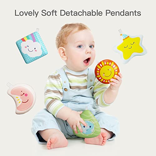 Eners Baby Crib Mobile with Music and Lights Red
