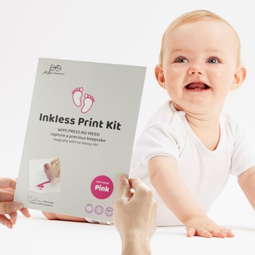 2 PCS Inkless Baby Handprint Footprint Kit for Newborn Milestones