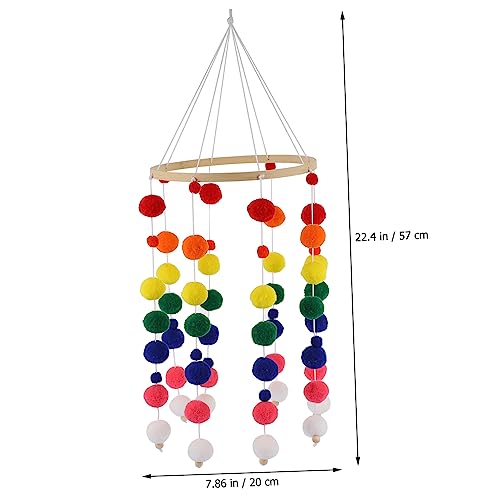 Fuzzy Bed Bell Mobile for Baby Room and Nursery Decor