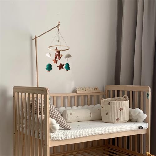 Erboinely Animal Crib Mobile Handmade Deer Decor Gender-Neutral Nursery Hanging Ornament